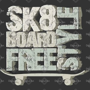 SK84 Board Frees SVG & PNG - Skateboard Themed Graphic for Apparel, Stickers, and Skate Decor