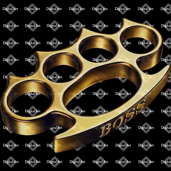 Golden Brass Knuckles SVG & PNG IMAGE Bundle digital download- Ultra-Realistic looking  Boss Engraved Clipart, Cut File,