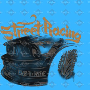 Street Racing SVG & PNG Clipart - Bold Automotive Design - Perfect for ...
