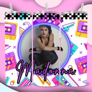Madonna 80s Tumbler with Lid and Straw