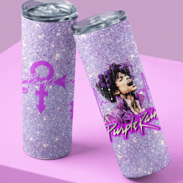 Prince 20 oz Skinny Tumbler with Lid and Straw