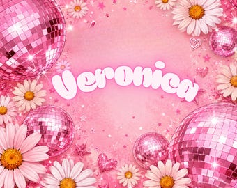 Alfombrilla de ratón decorativa personalizada con flores y bolas de discoteca (regalo)