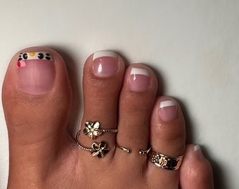 Toe Rings Toe Cuffs 6pc Adjustable Gold Toe Rings