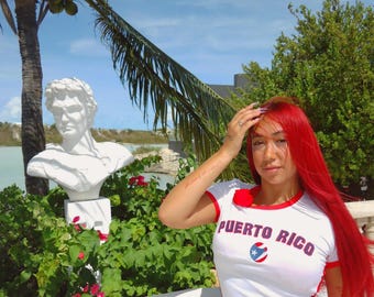 Puerto Rico T Shirt Short Sleeve Caribbean Baby Tee Caribbean Flag Shirt Puerto Rican Flag Shirt
