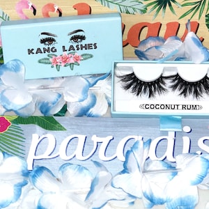 Custom Wispy Lashes 25mm Mink False Lashes Long Falsies