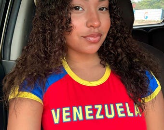 Camiseta de manga corta de Venezuela para bebé latina, camiseta con la bandera del Caribe, camiseta con la bandera de Venezuela