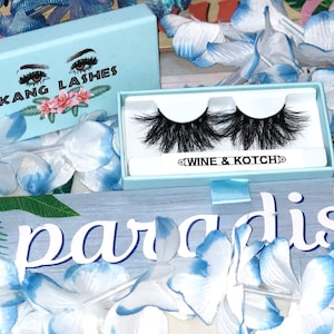 Custom Wispy Lashes 25mm Mink False Lashes Long Falsies Hypoallergenic False Eyelashes