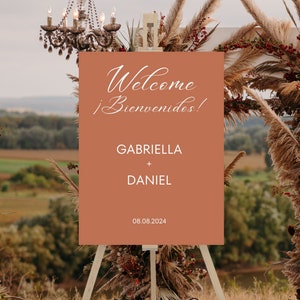 Modern Wedding Welcome Sign, Spanish Wedding Sign, Modern Wedding Sign, Wedding Sign Minimalistic, Wedding Sign Minimalist