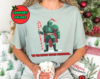 Camiseta com frase engraçada de cavaleiro de Natal, camiseta de presente de Natal, blusa festiva de presente de Natal, vestuário com citação medieval engraçada, tingido de roupa unissex