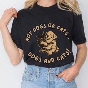 Cat and Dog Shirt, Comfort Colors Dog TShirt, Pet Lover Shirt, Cat and Dog Owner Shirt, Dogs and Cats Shirt, Cat Shirt, Pet Owner Gift
