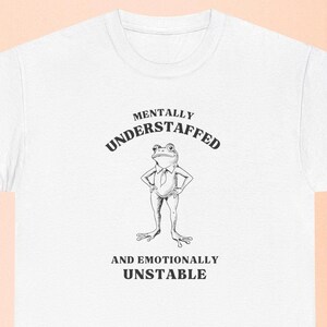 Funny Frog Shirt Weirdcore Clothing Retro Vintage Frog Unstable Graphic TShirt Mental Health Meme Shirt Weird Shirt Oddly Specific Silly Tee image 2