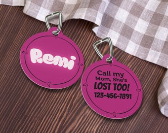 Personalisierte Pet ID Marke: Lustiges personalisiertes Hunde & Katzen Halsband Tag