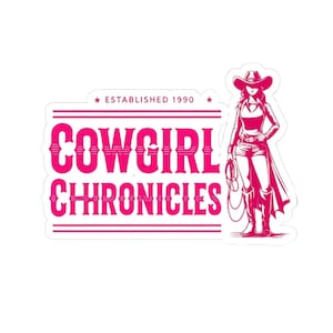 Cowgirl Chronicles Kiss Cut Sticker, Cowboy Hat Sticker, Cowgirl Stickers, Western Theme, Retro Style Stickers