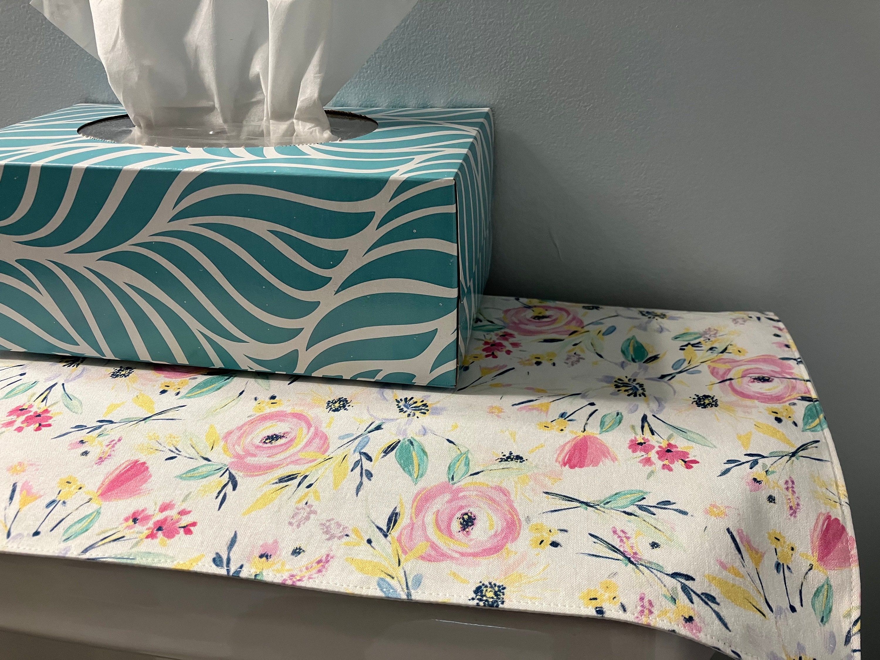 Floral Toilet Tank Runner, Toilet Tank Decor, Small End Table Runner ...