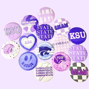 KSU Gameday Buttons *4 pack*