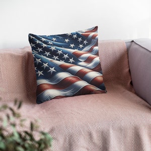 American Flag Throw Pillow - Patriotic Home Decor Accent Pillow Decorative Cushion US Flag Pillows US Flag Pillow USA Flag
