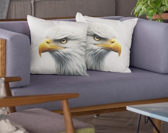 Bald Eagle Pillow: Patriotic Home Decor Cushion