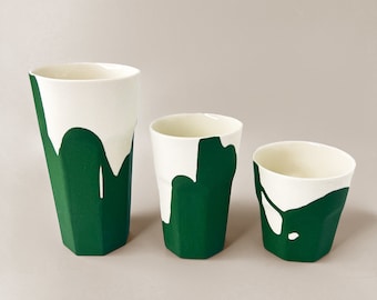 Handmade Ceramic Mug, Unique Coffee Cup, Pottery Tea Mug, Porcelain Mug, Modern Drinkware, Timeless Mug, 6oz/180 ml, 6.7oz/200ml, 12oz/350ml