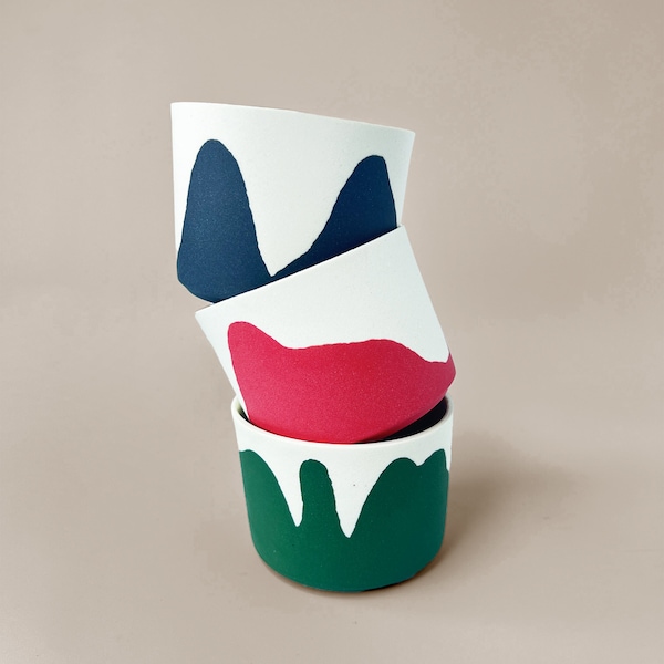 Handmade Ceramic Mug, Unique Coffee Cup, Pottery Tea Mug, Porcelain Mug, Rustic Drinkware, Artisan Gift, Modern Drinkware, 6.7 oz, 200 ml