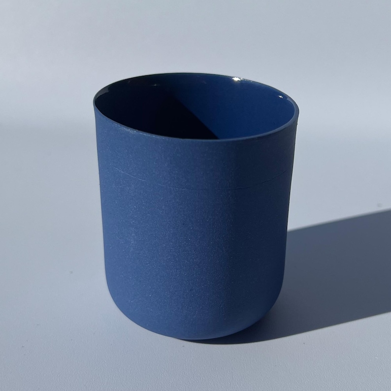 HANDMADE CERAMIC MUG, Rustic Ceramic Mug, Mug No Handle, Unique Ceramic Coffee Mug For Home And Office, Ceramic Espresso Cup, Pottery Cups Blue/Dark Blue