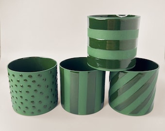 Handmade Porcelain Coffee Mug: Nara Foggy Forest Line & Dot, 10 Oz