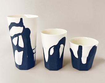 Handmade Ceramic Mug, Unique Coffee Cup, Pottery Tea Mug, Porcelain Mug, Modern Drinkware, Timeless Mug, 6oz/180 ml, 6.7oz/200ml, 12oz/350ml