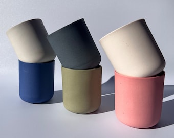 HANDMADE CERAMIC MUG, Rustic Ceramic Mug, Mug No Handle, Unique Ceramic Coffee Mug For Home And Office, Ceramic Espresso Cup, Pottery Cups