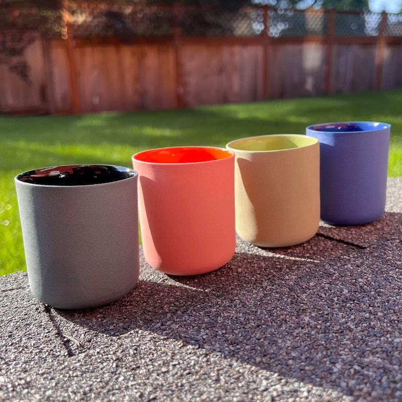 Handmade Ceramic Mug, Rustic Ceramic Mug, Mug No Handle, Ceramic Espresso Cup, Rounded Mug, Porcelain Mug, Pottery Cup, Camping Mug, Custom Coffee Cup, Aesthetic Mug, High Quality Mug, Eco Friendly Cup, Large Coffee Mug