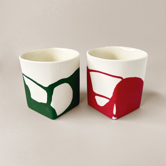 Handmade Porcelain Coffee Mug: Modern Matte Drinkware (220ml) - Etsy Israel
