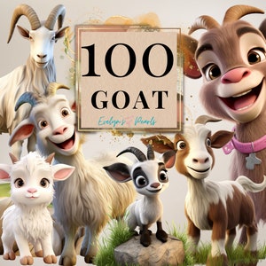 Goat Clipart Farm Goat PNG Cute Goat Clipart Animal Clipart Mountain Goat Clipart Nursery Art PNG Farm | Commercial Use Clipart Transparent
