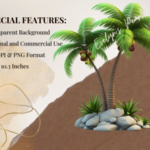 Palm Tree Clipart Desert Tree PNG Desert Plant Clipart Desert PNG Tropical Clipart Nature PNG Nursery | Commercial Use Clipart Transparent image 2