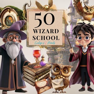 Wizard Clipart Wizard School PNG Spooky Clipart Magical School PNG Magic Clipart Cartoon Clipart Fantasy |Commercial Use Clipart Transparent