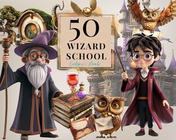 Wizard Clipart Wizard School PNG Spooky Clipart Magical School PNG Magic Clipart Cartoon Clipart Fantasy |Commercial Use Clipart Transparent
