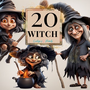 Clipart de sorcière Sorcière fantasmagorique PNG Clipart Clipart effrayant Clipart fête gothique Sorcière fantasmagorique PNG Flying Witch | Clipart à usage commercial transparent