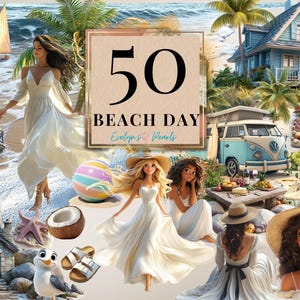Strand Clipart Stranddag PNG Oceaanliefhebber Clipart Neutraal Zomer Strand Clipart Reizen PNG Kust Clipart | Clipart transparant voor commercieel gebruik