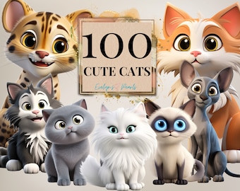 Cute Cat Clipart Cat Breeds Clipart Cat Lovers Cat Breeds PNG Cartoon Clipart Cute Animal Clipart Cat | Commercial Use Clipart Transparent