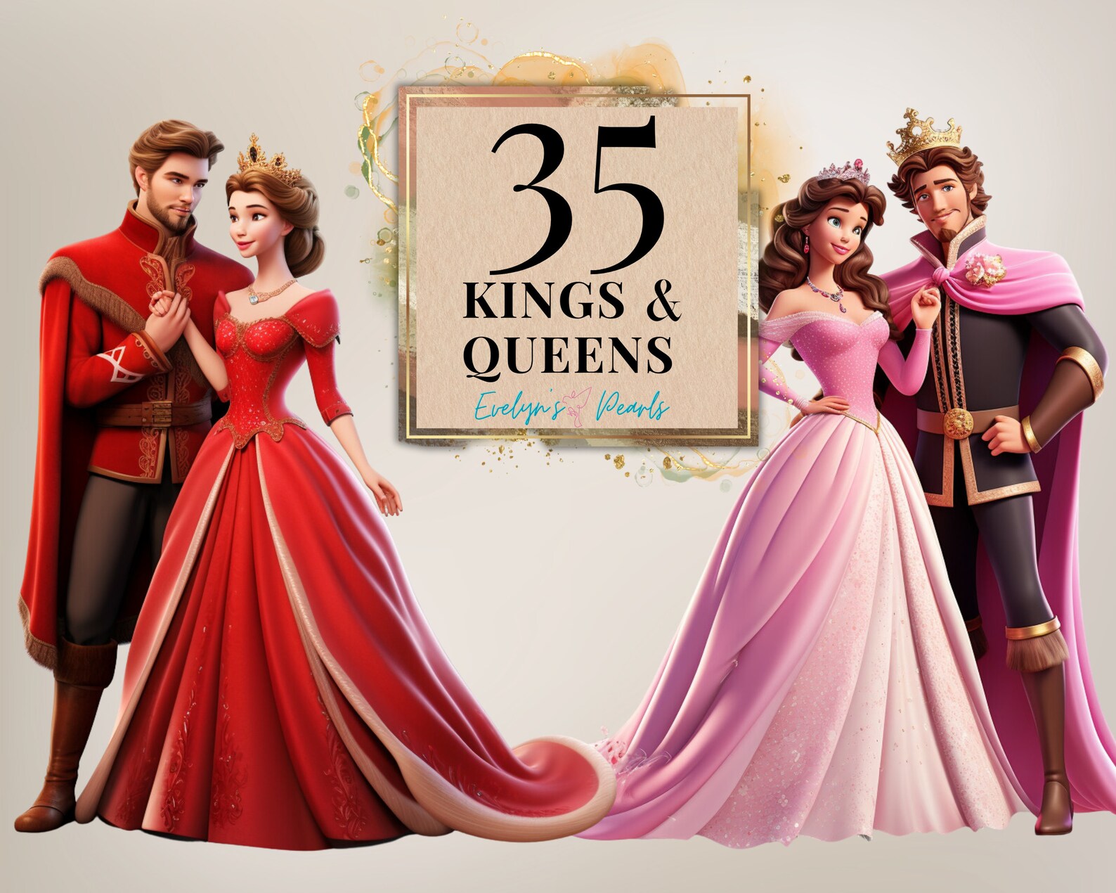 King Clipart Fairy Tale Queen Clipart Children Party Clipart Magical ...