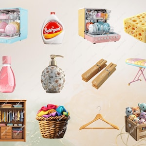 Städning Clipart Vårstädning PNG Städmaterial Clipart Städning, Hemsysslor, Planerare PNG | Kommersiellt bruk Clipart Transparent bild 4