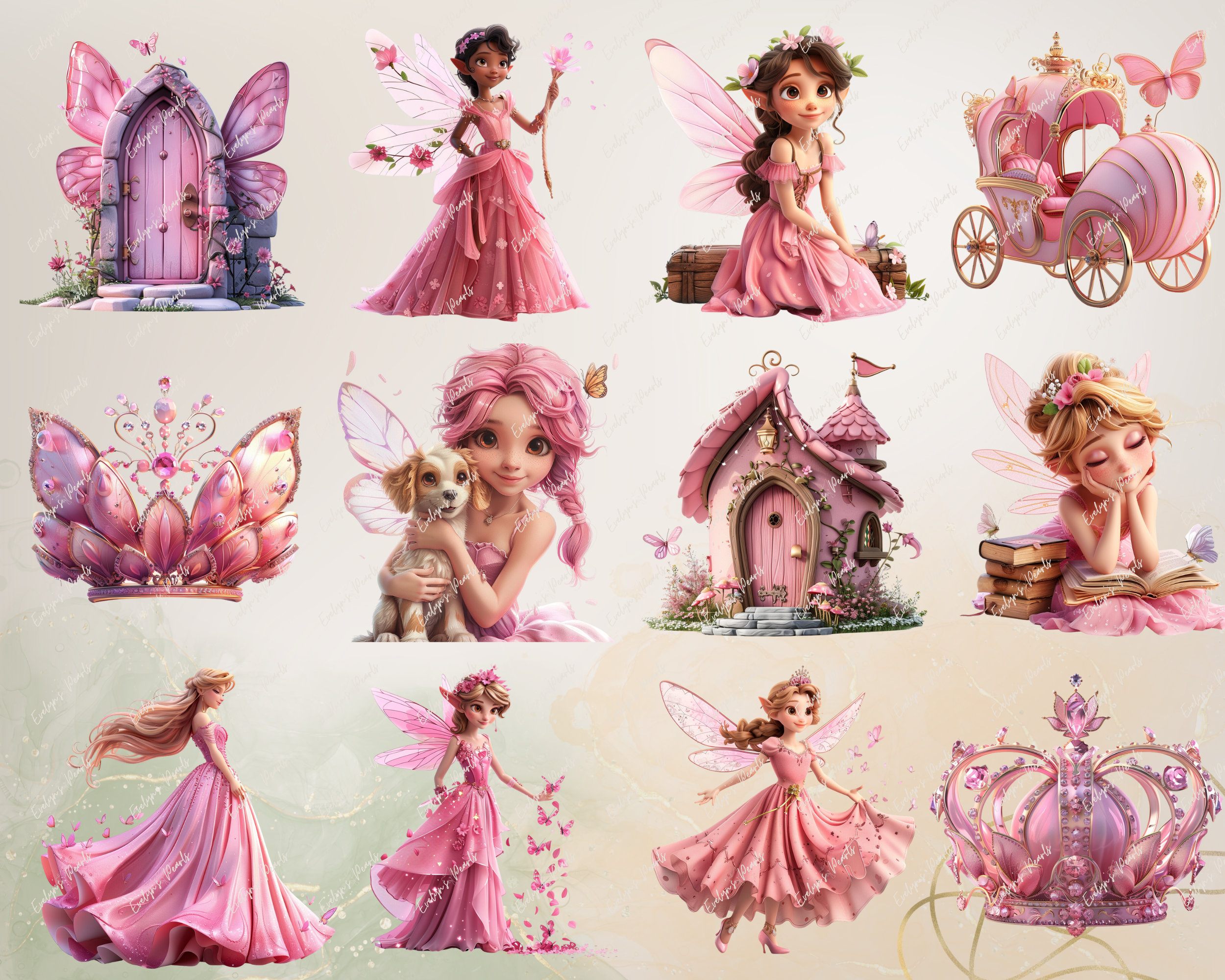 Fairy Clipart Pink Fairy Land PNG Magical Fairy Garden Clipart Magical ...