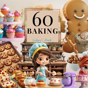 Hornear Clipart Postres PNG Pastel Clipart Cupcake PNG Baker Clipart Dulce Clipart Comida Linda Clipart Chef / Uso Comercial Clipart Transparente