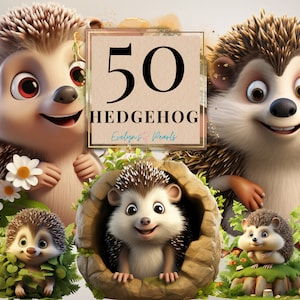 Erizo Clipart Lindo Erizo PNG Bosque Animal Clipart Bosque Animal PNG Vivero Pared Arte Clipart /Uso Comercial Clipart Transparente