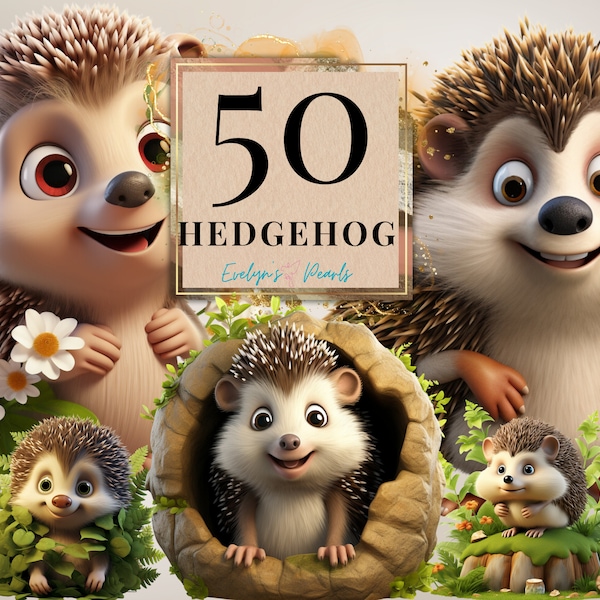 Hedgehog Clipart Cute Hedgehog PNG Woodland Animal Clipart Forest Animal PNG Nursery Wall Art Clipart |Commercial Use Clipart Transparent