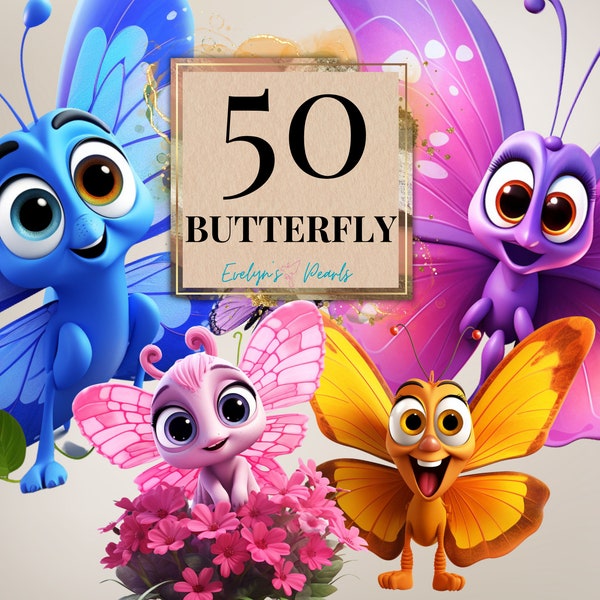 Butterfly Clipart Cute Butterfly Clipart Insect Clipart Floral Butterfly Clipart Animal PNG Butterfly | Commercial Use Clipart Transparent