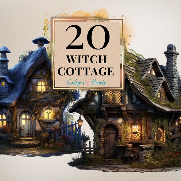 Witch Clipart Witch Cottage PNG Spooky Clipart Scary Clipart Gothic Party Spooky PNG Spooky Decor Scary | Commercial Use Clipart Transparent