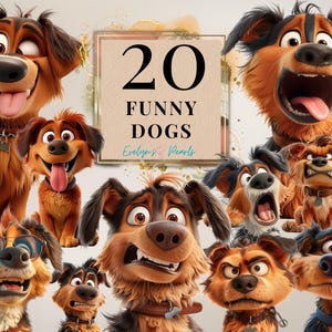 Funny Dog PNG Quirky Dog Clipart Humorous Dog PNG Cute Animals Clipart Sublimations Graphics Pets PNG | Commercial Use Clipart Transparent