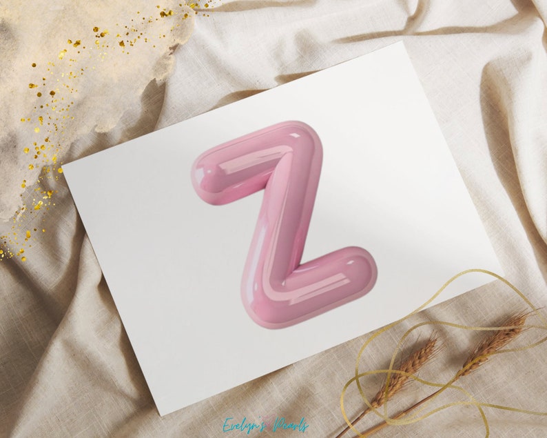 Roze Bubble Letters Clipart 26 Engels alfabet PNG Planner Clipart Scrapbook PNG kaart Clipart Sticker | Clipart transparant voor commercieel gebruik afbeelding 7