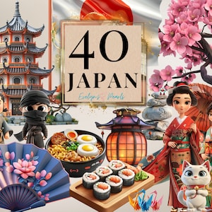 Japão Clipart Marco Japonês PNG Japão Férias Viagem Clipart Aventura PNG Comida Japonesa Clipart Bandeira Japonesa | Clipart de Uso Comercial