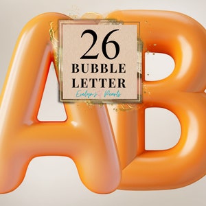 Lettres Clipart 3D bulles orange lettres PNG 26 Clipart alphabet anglais Lettres anniversaire carte Clipart | Clipart à usage commercial transparent