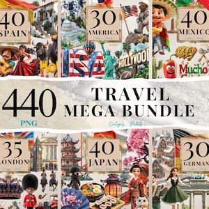 Reisclipart Spanje, VS, Italië, Mexico, Brazilië, Londen, Duitsland, Australië, Frankrijk, Japan vakantie, vakantie-png Avontuur | Clipart voor commercieel gebruik