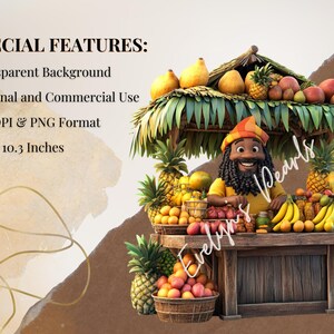 Jamaica Clipart Reggae Rasta Jamaica PNG Famous Landmarks Clipart Holiday Summer Travel PNG Jamaican Food Clipart | Commercial Use Clipart image 2